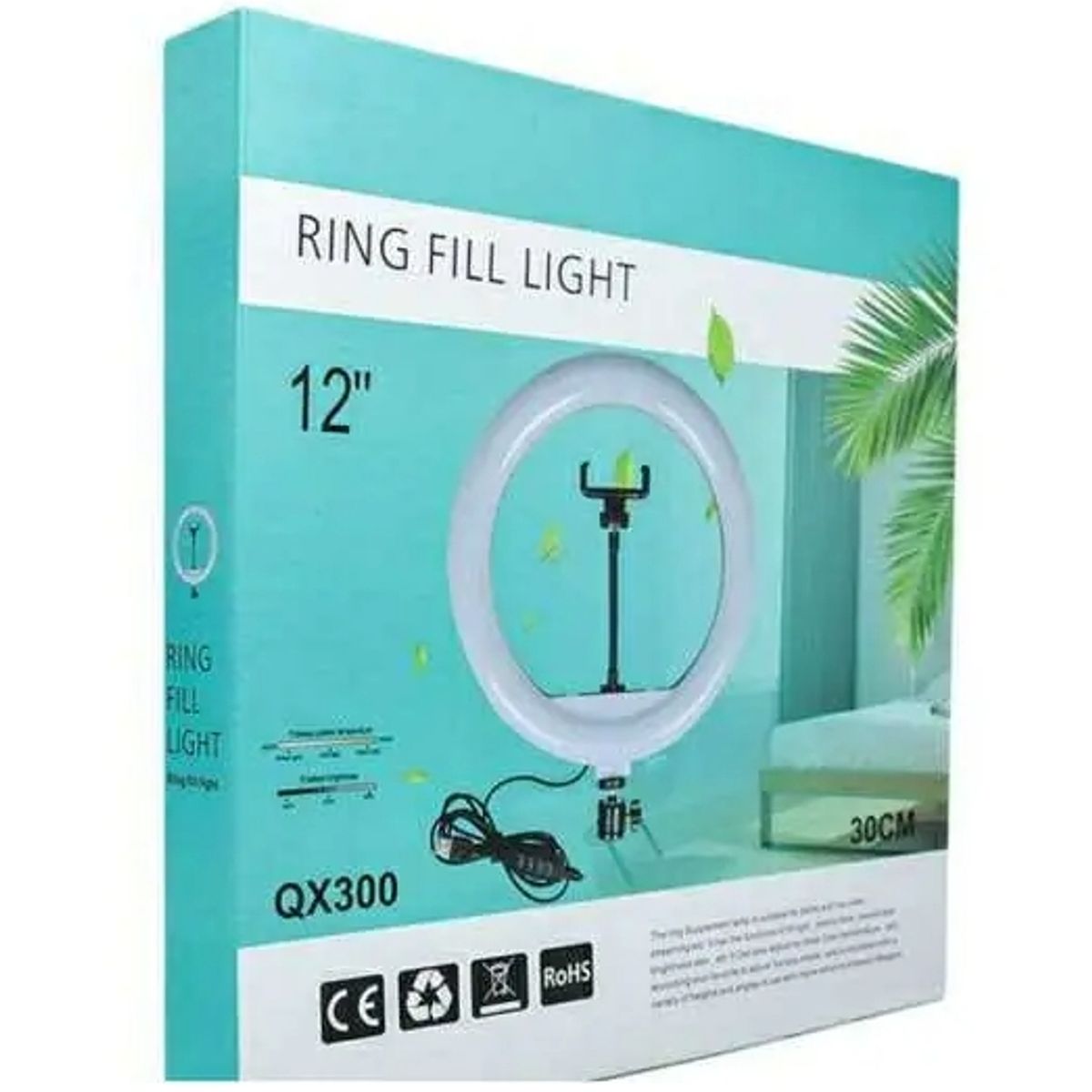 GENERICO - Aro de Luz 30cm 12? Con Soporte Celular Y Trípode