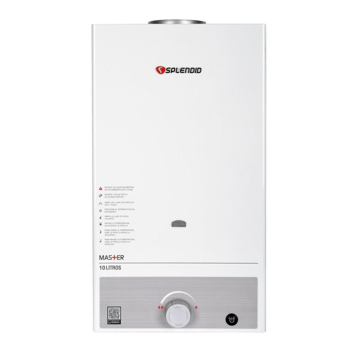 SPLENDID - Calefont 10 litros Gas natural Tiro natural Splendid