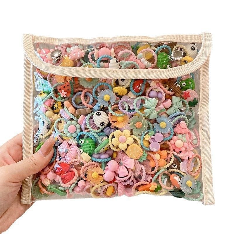 CRUSEC - Pack 50 Gomas Elásticas Variadas De Cabello Niñas
