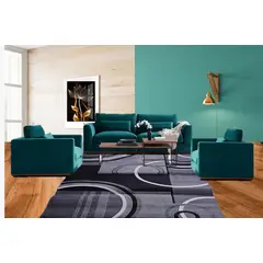 GENERICO - ALFOMBRA GRIS CON DISEÑO MODERNO DECORATIVO 200X240 MARÍA
