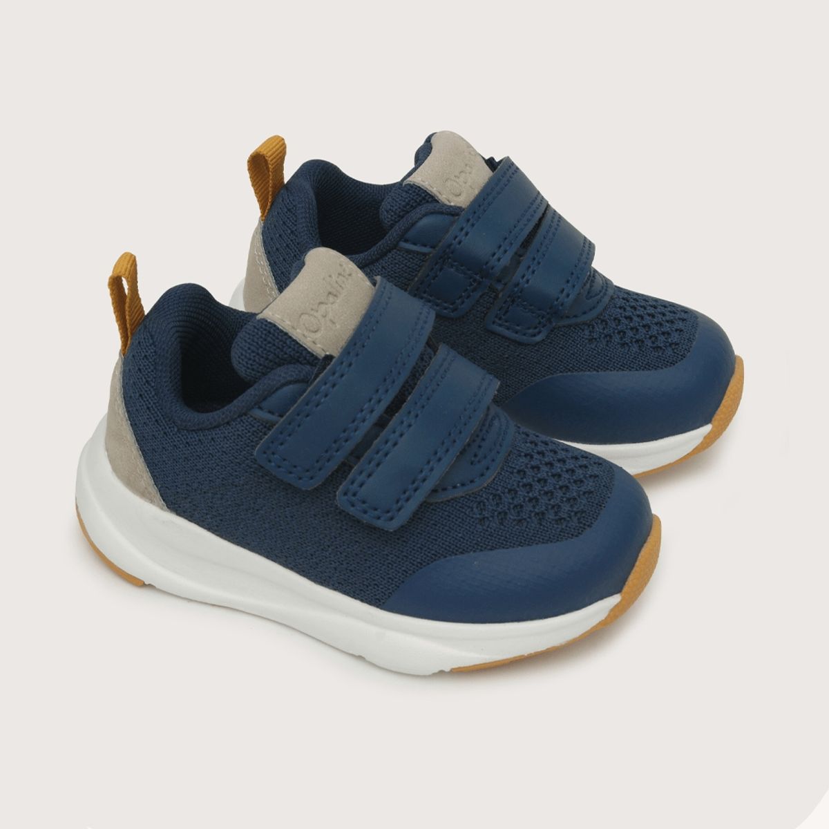 OPALINE - Zapatilla urbana de niño textil reciclado doble velcro azul 20 a 29
