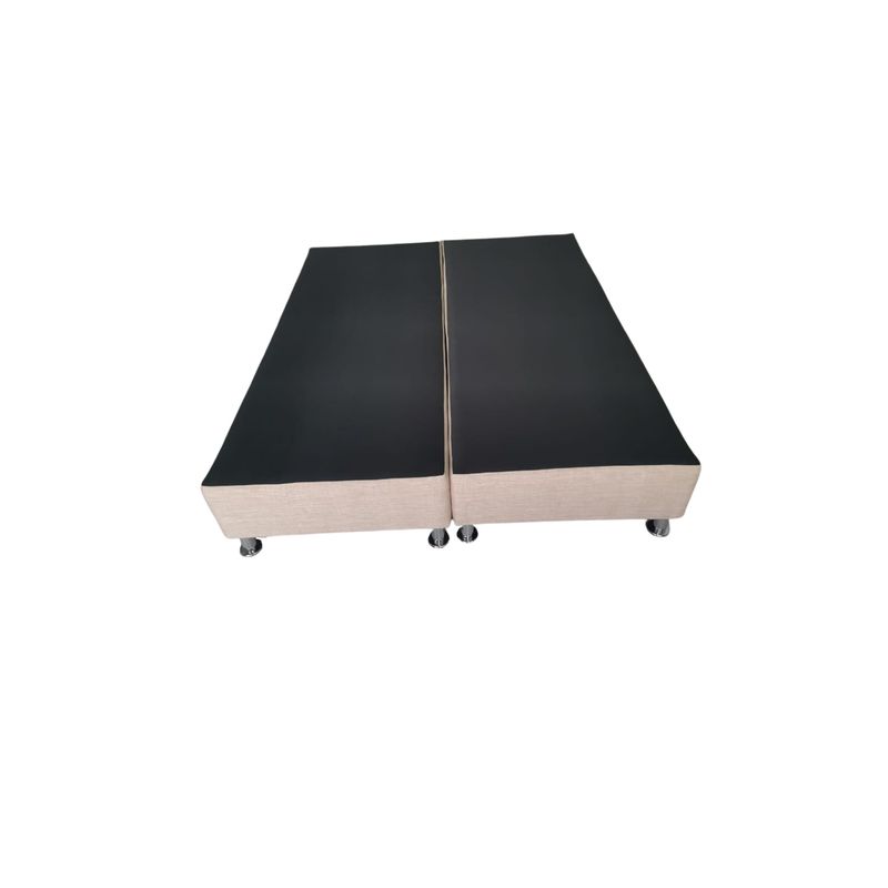 MUEBLES HVM - Base HVM 2 Plazas BD Beige Lino Pmetal