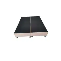 MUEBLES HVM - Base HVM 2 Plazas BD Beige Lino Pmetal