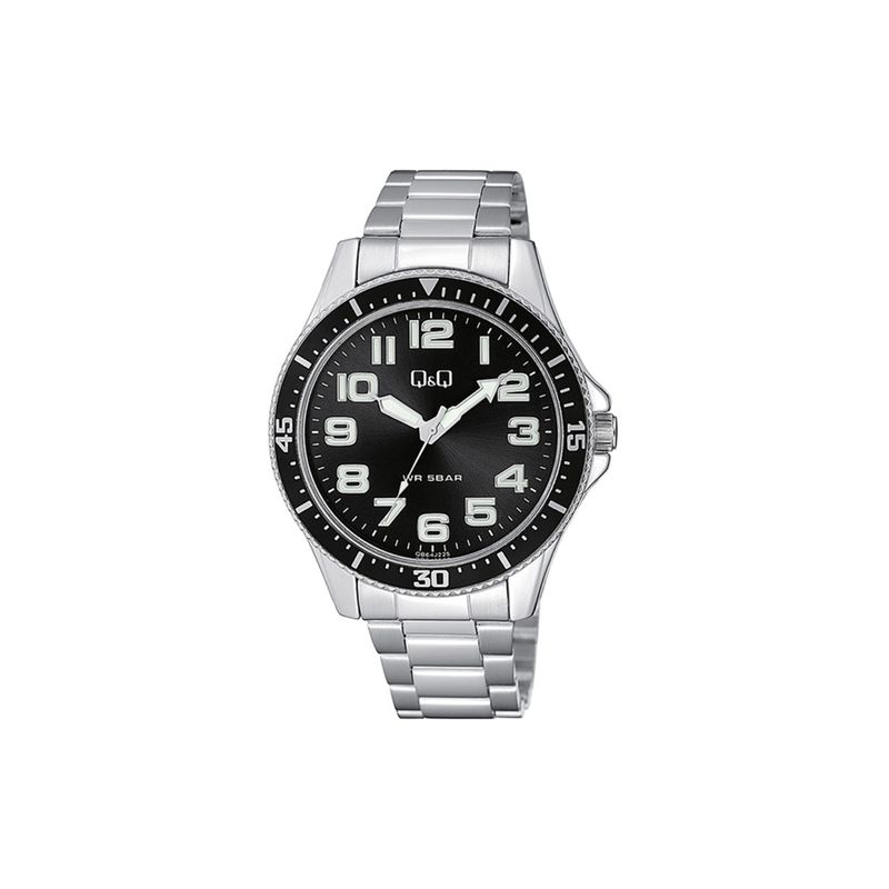 Q&Q - Reloj QB64J225Y Análogo Plateado Q&Q Q&Q