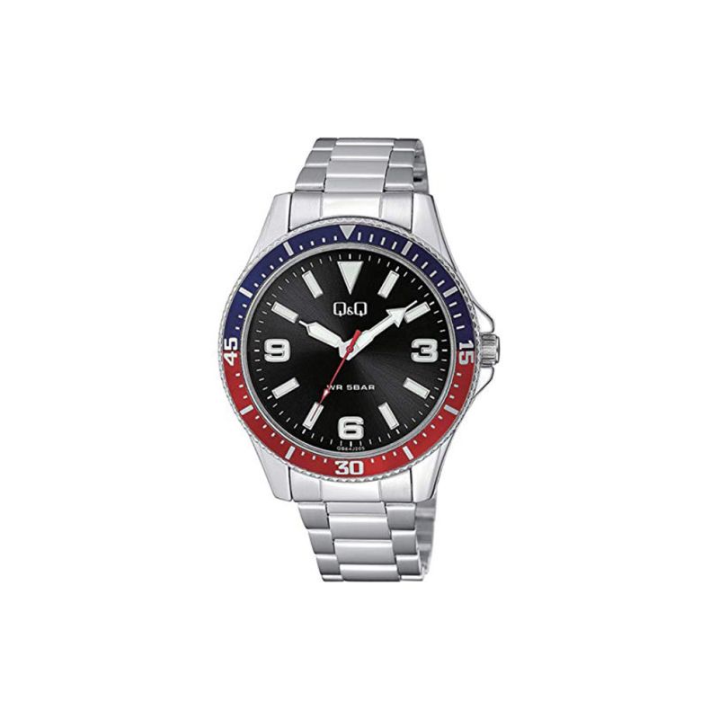 Q&Q - Reloj QB64J205Y Análogo Plateado Q&Q Q&Q