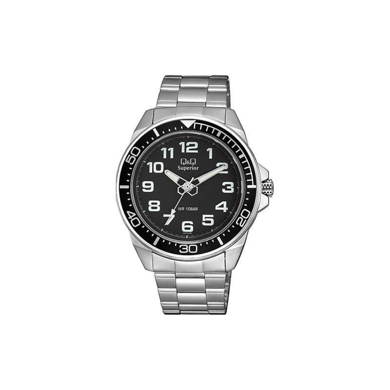 Q&Q - Reloj S374J205Y Análogo Plateado Q&Q Q&Q