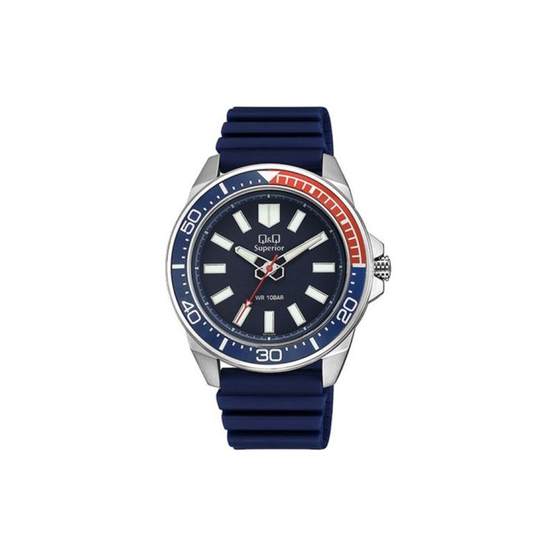 Q&Q - Reloj S374J302Y Análogo Azul Q&Q Q&Q