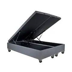 BLOCCARE - Base de Cama Baúl King Dividida largo 200 cm con Rueda Pyton