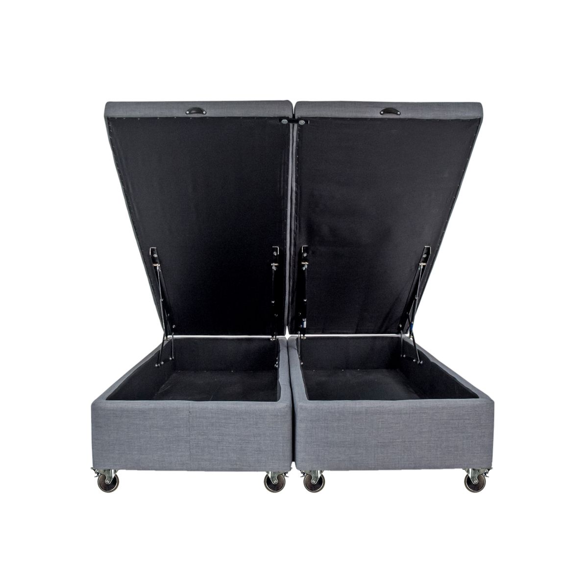 BLOCCARE - Base de Cama Baúl King Dividida largo 200 cm con Rueda Pyton