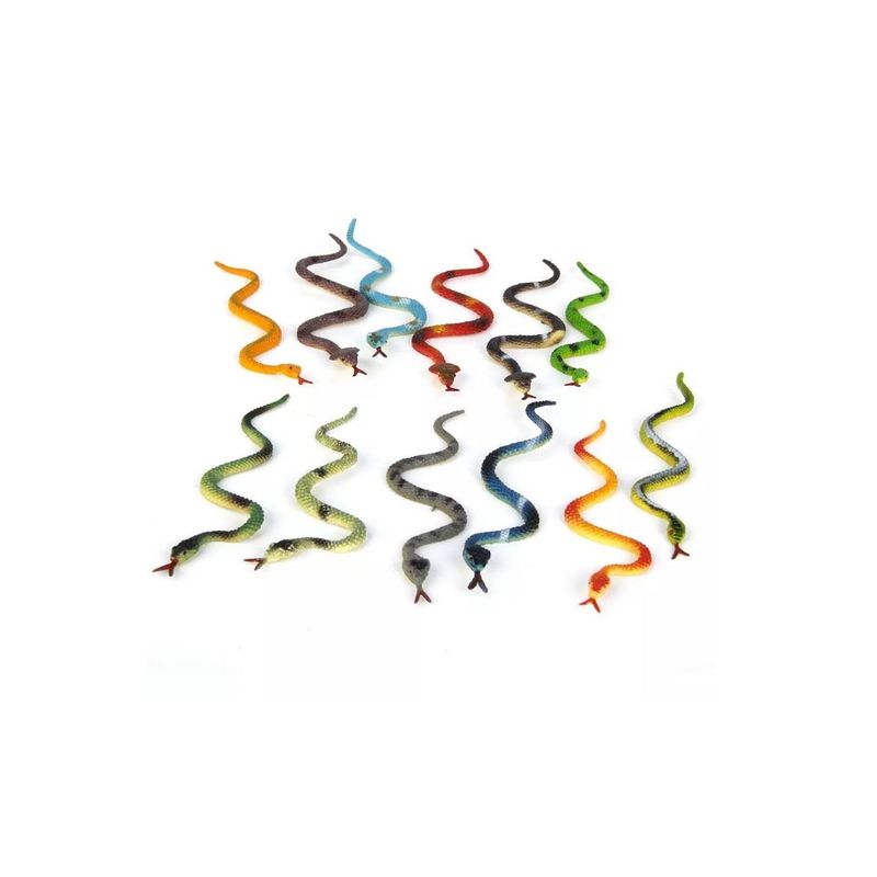 GENERICO - Pack 3 Serpientes Goma Diferentes Colores 70 Cm Cada Una