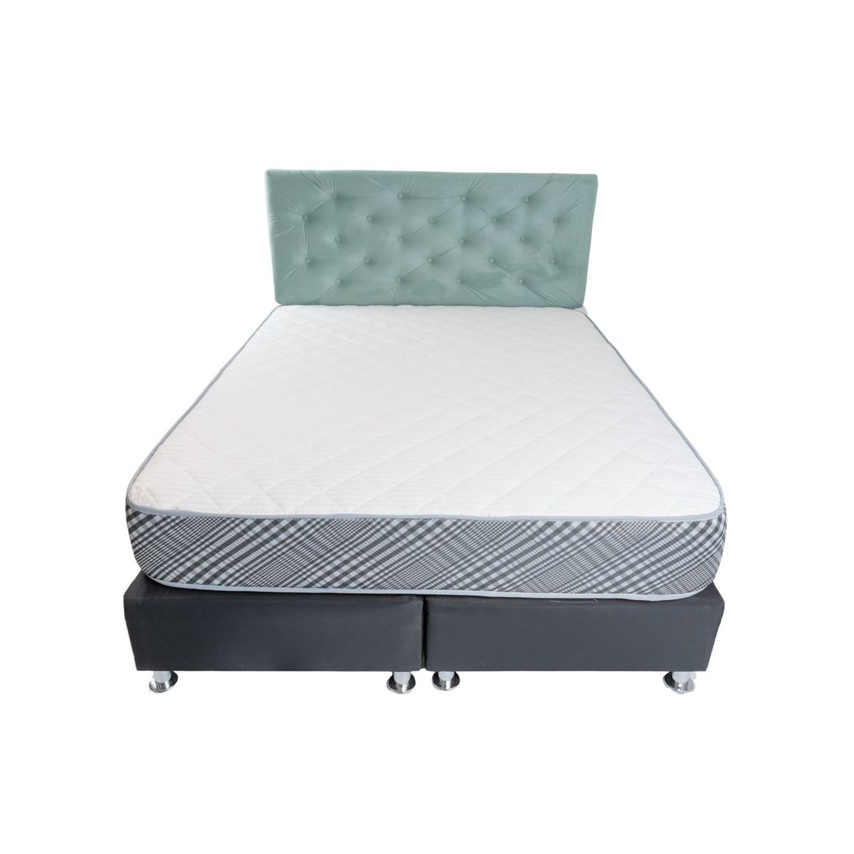 MUEBLES HVM - Respaldo HVM 2P Verde Menta Botone