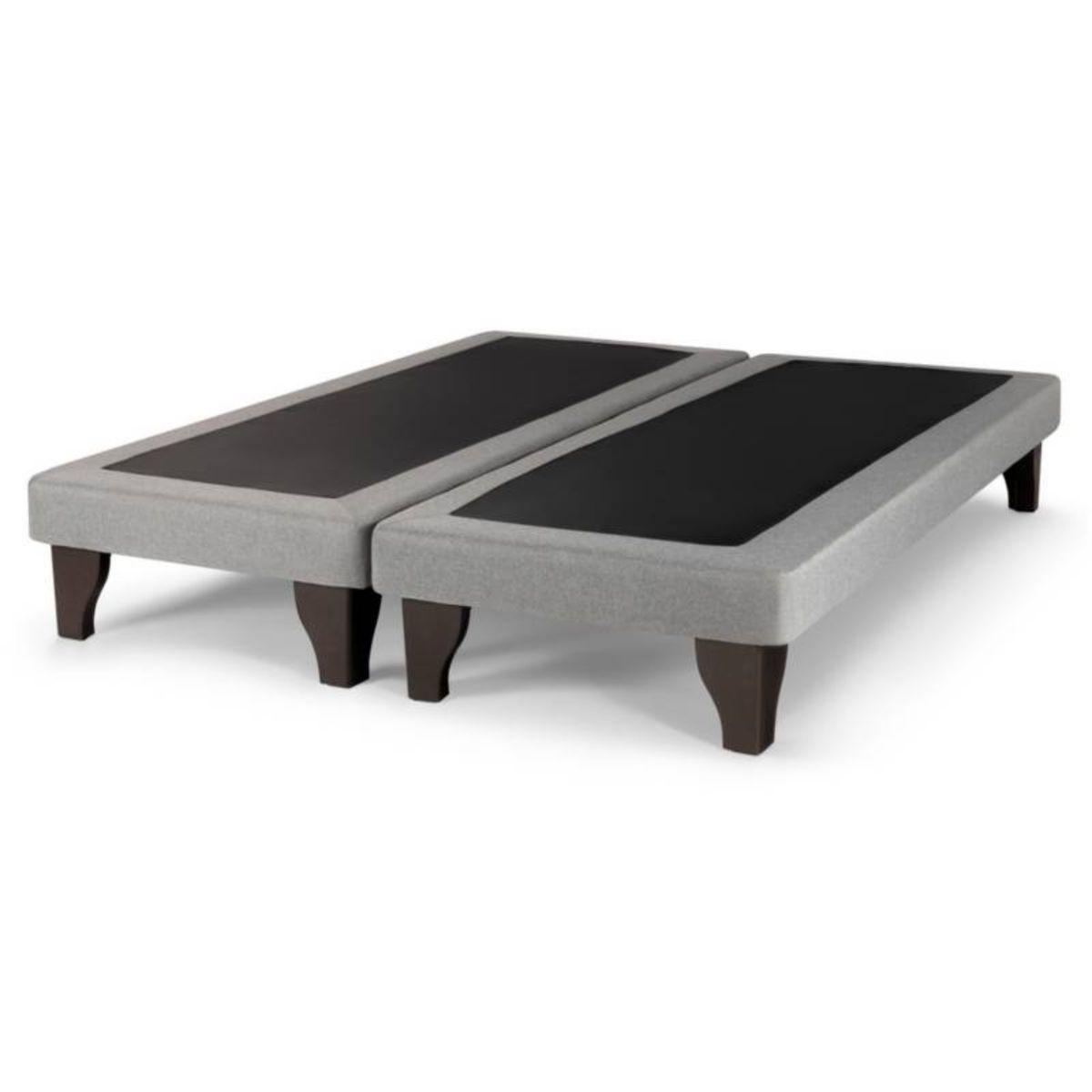 DULCES SUEÑOS - Base De Cama Europea Gris Claro Lino Súper King