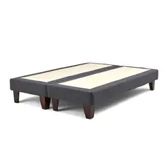 DULCES SUEÑOS - Base De Cama Europea Gris Oscuro Felpa Súper King