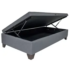 BLOCCARE - Base de Cama Baúl para colchón Emma 1.5 Plazas L190 cm patas 11 cm