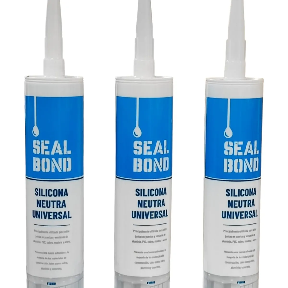 GENERICO - Pack de 3 Siliconas Neutra SealBond Color Sapelly (Roble Rojizo)