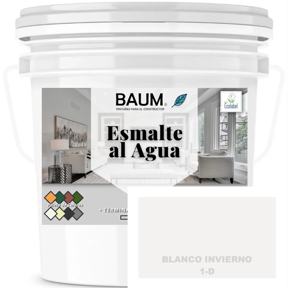 BAUM - TINETA PINTURA ESMALTE AL AGUA - BLANCO INVIERNO 1-D