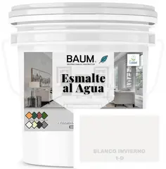 BAUM - TINETA PINTURA ESMALTE AL AGUA - BLANCO INVIERNO 1-D