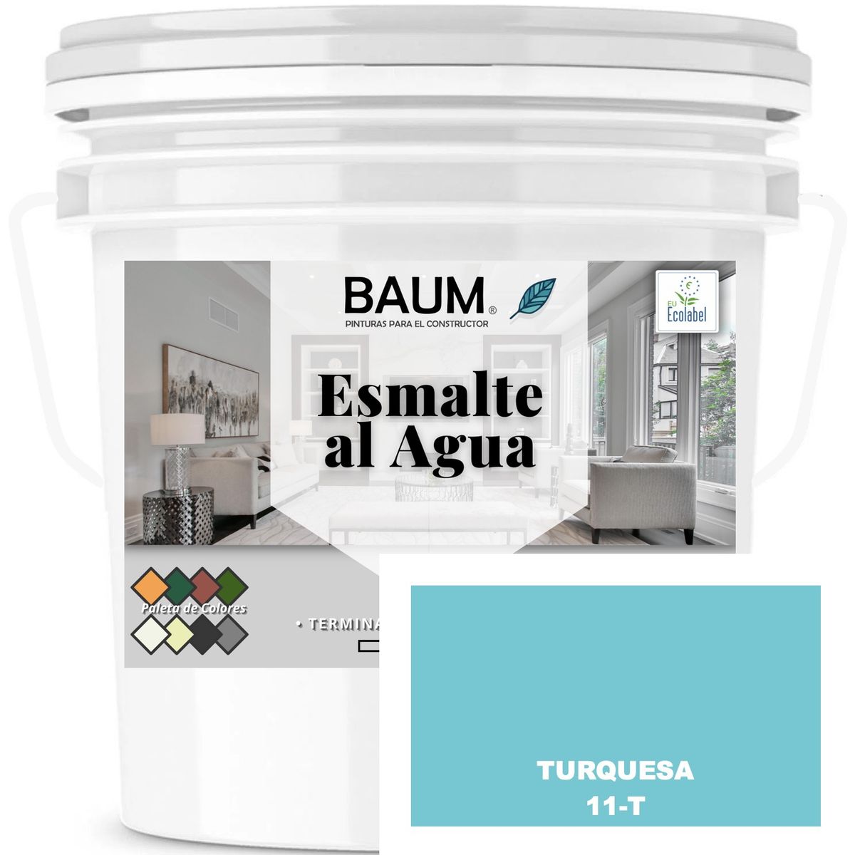 BAUM - TINETA PINTURA ESMALTE AL AGUA - TURQUESA 11-T