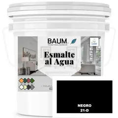 BAUM - TINETA PINTURA ESMALTE AL AGUA - NEGRO 21-D