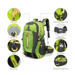 GENERICO - Mochila Trekking 40 Litros Outdoor Campin, Caza, Viajes.…