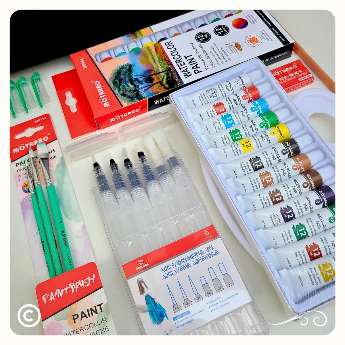 CELEBRA IDEAS - Set de Arte Pintura Acuarelas Kit de Arte 25 piezas