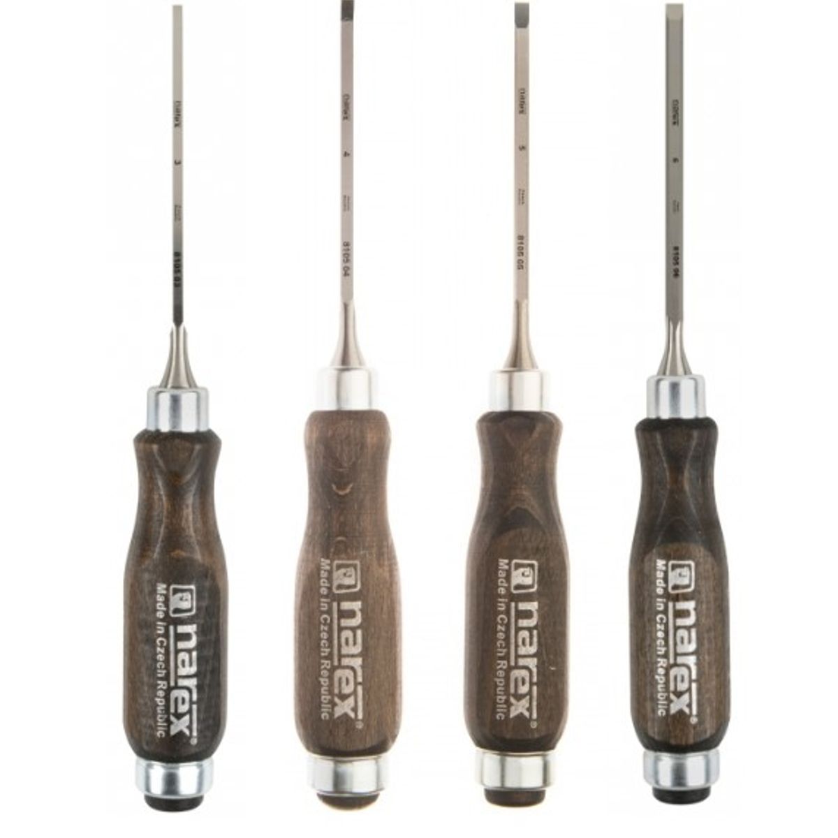 GENERICO - Kit De Formones Ergonomicos 3-4-5-6mm Narex