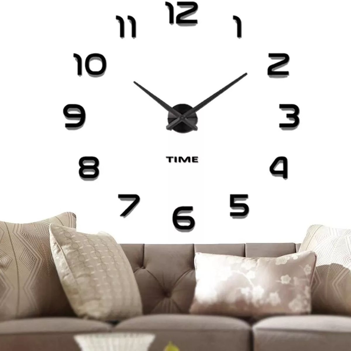 KUANGYE - Reloj De Pared Digital 3d Moderno Y Grande De 110cm Negro