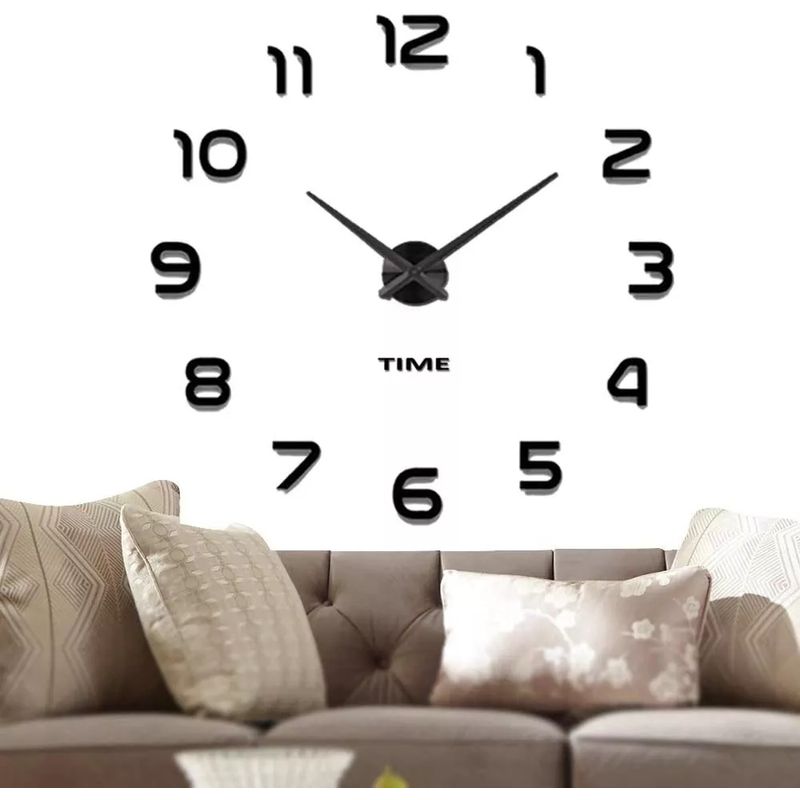 KUANGYE - Reloj De Pared Digital 3d Moderno Y Grande De 110cm Negro