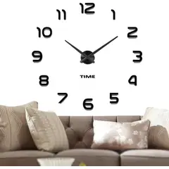 KUANGYE - Reloj De Pared Digital 3d Moderno Y Grande De 110cm Negro