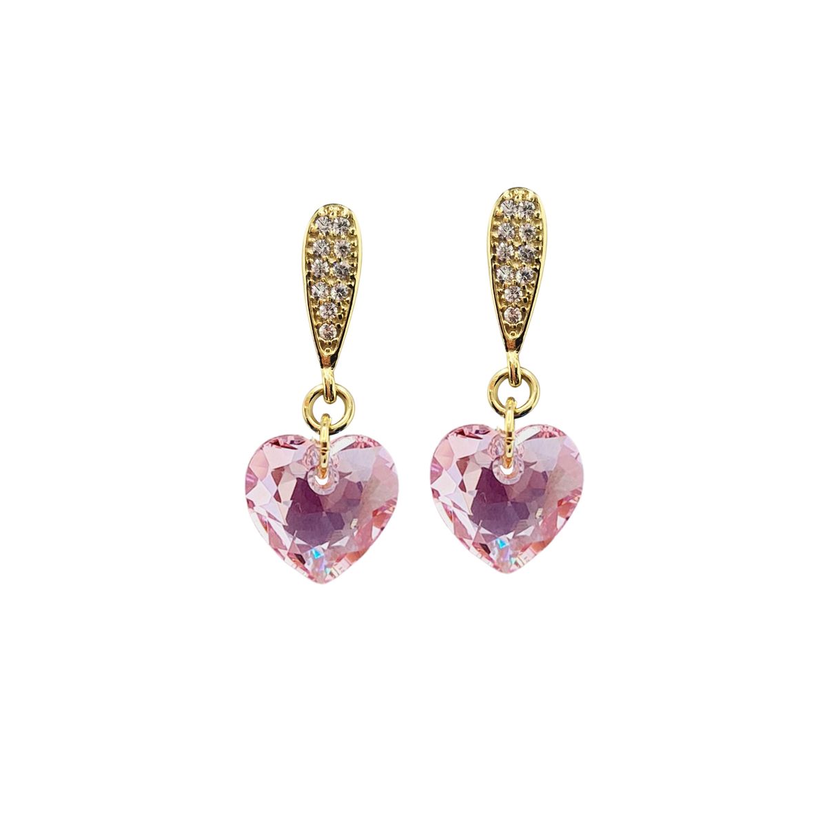 JOYAS MONTERO - Aros Amor Gold 24K creado cristales de Swarovski® Rose