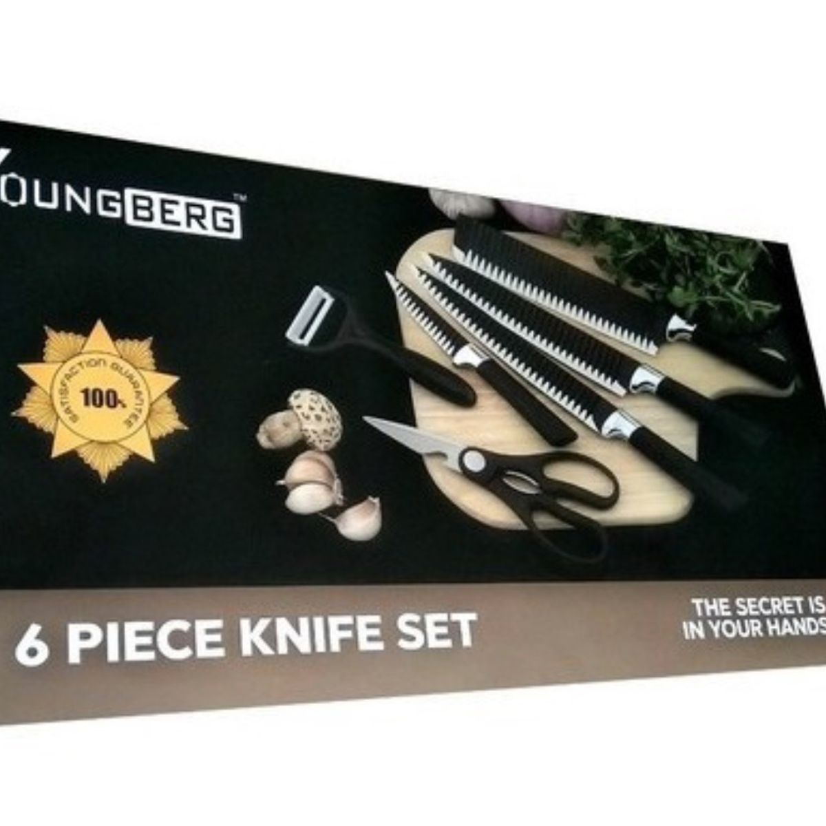 GENERICO - Set De Cuchillas De Cocina 6 Pcs Antideslizante younberg