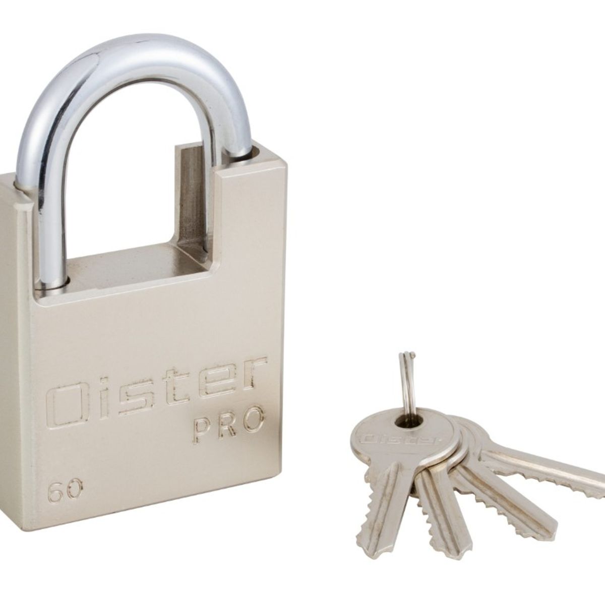 ODIS - Candado Oister PRO con hombro 60mm Níquel OISTER