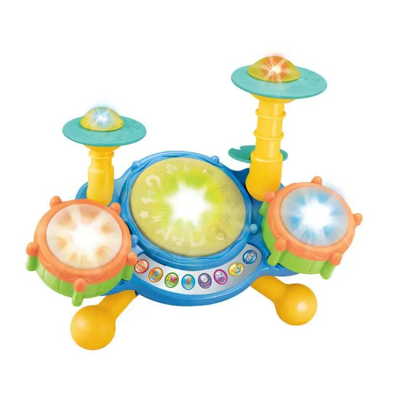 SPACEZAT - Batería Musical de Juguete Luces y Sonidos Multicolor Otuti