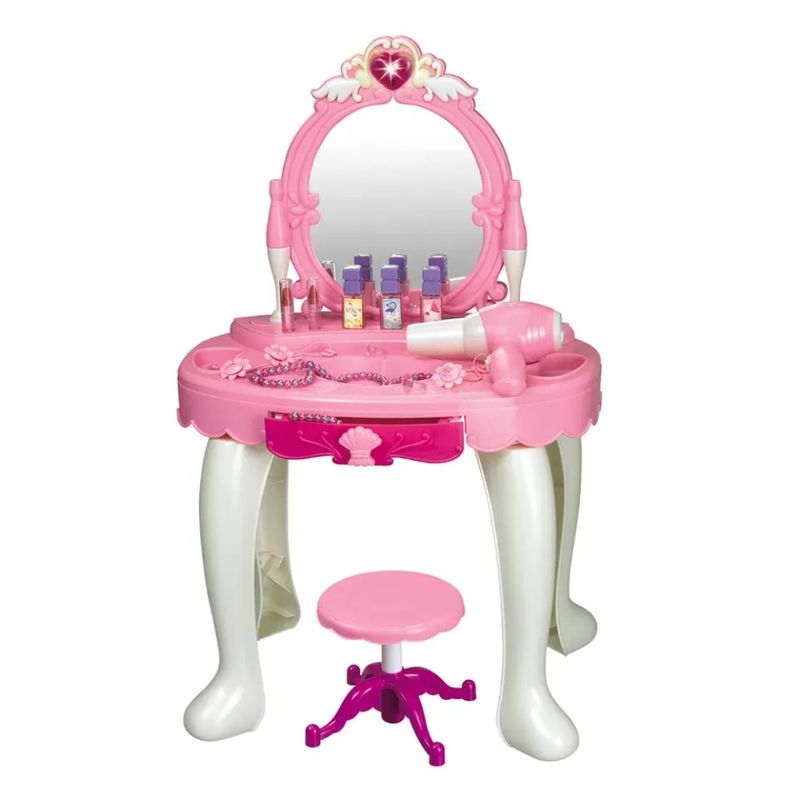 SPACEZAT - Mesa Tocador Infantil con Luces y Sonidos Rosa