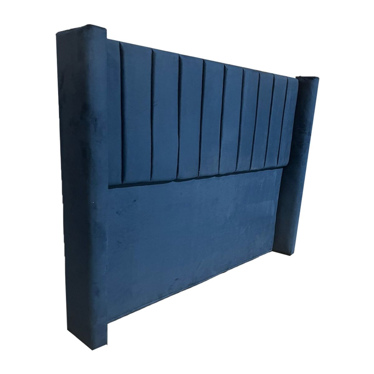 MUEBLES HVM - Respaldo a Piso HVM 2P Azul Felpa Tubular con brazos