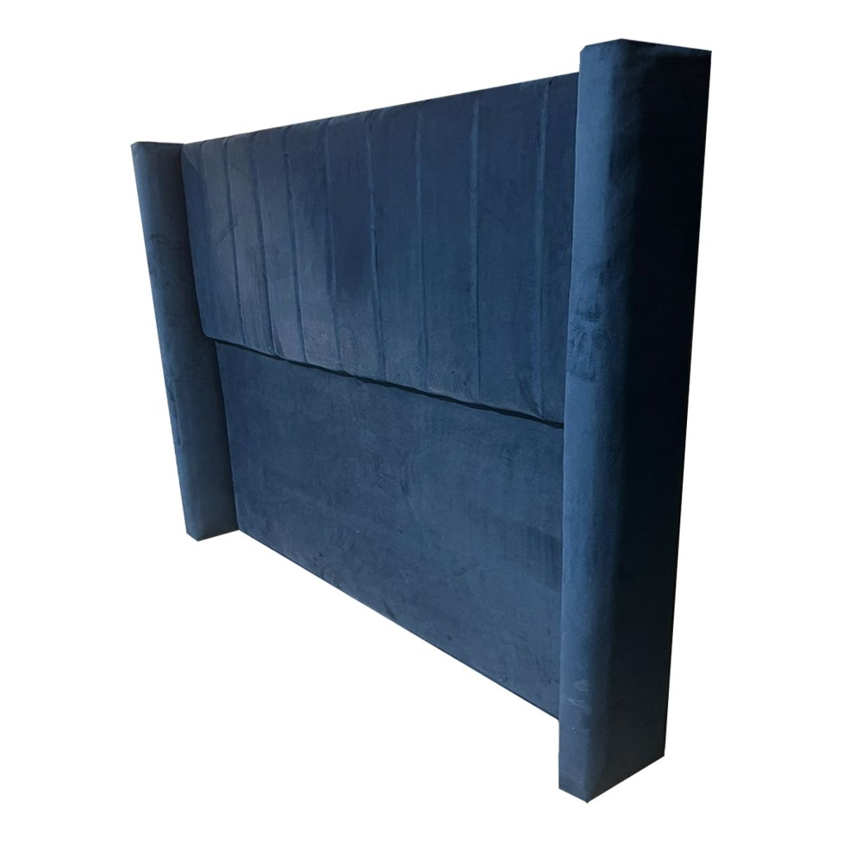 MUEBLES HVM - Respaldo a Piso HVM 2P Azul Felpa Tubular con brazos