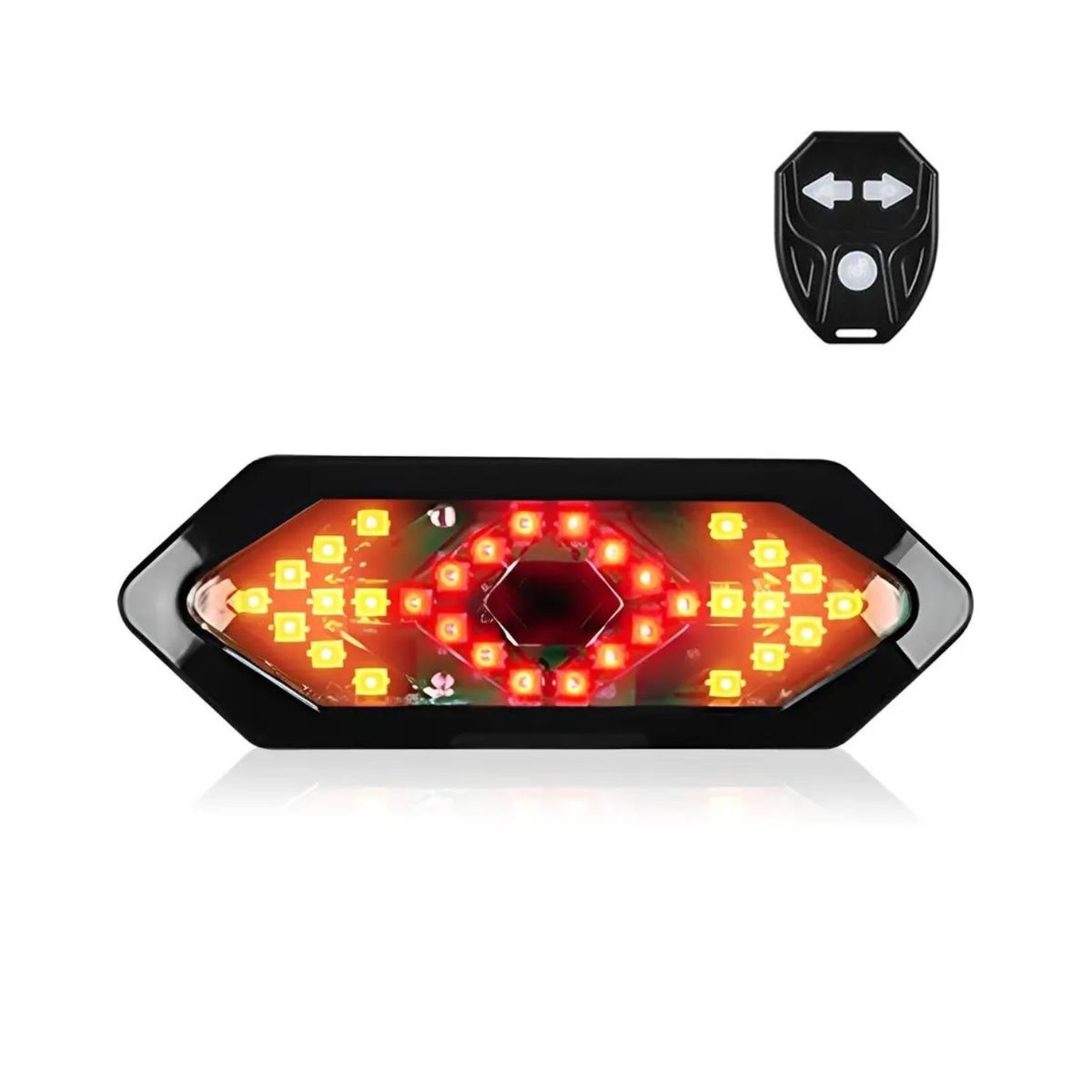 GENERICO - Luz Trasera Direccional Recargable Con Control Emergencia