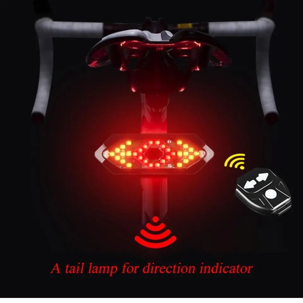 GENERICO - Luz Trasera Direccional Recargable Con Control Emergencia