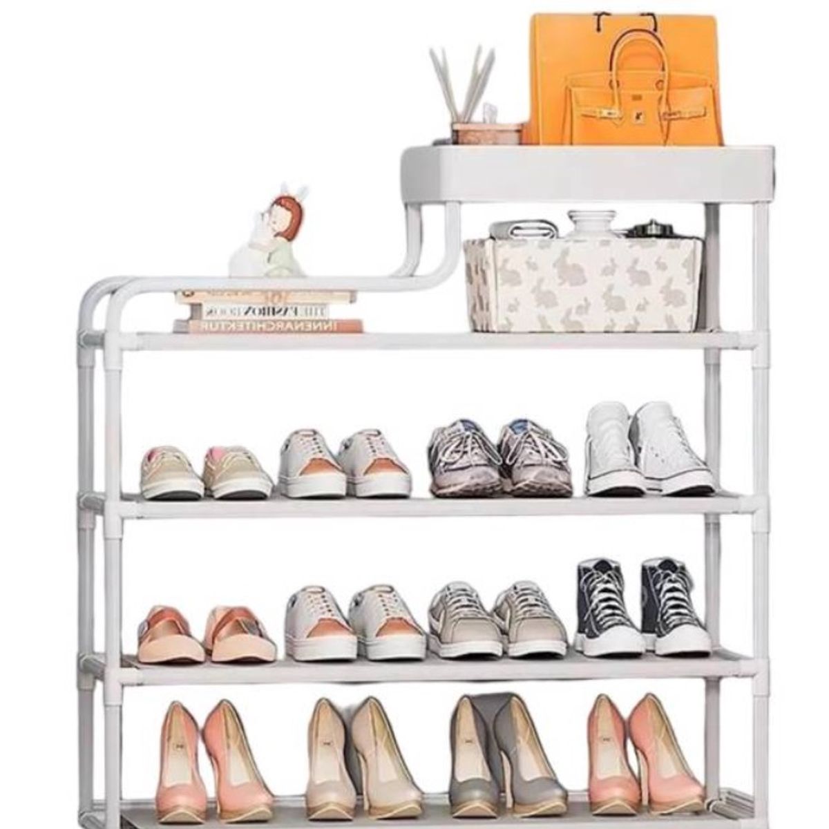 GENERICO - Rack Zapatero Zapatillas Multifuncional Organizador Zapatos Blanco