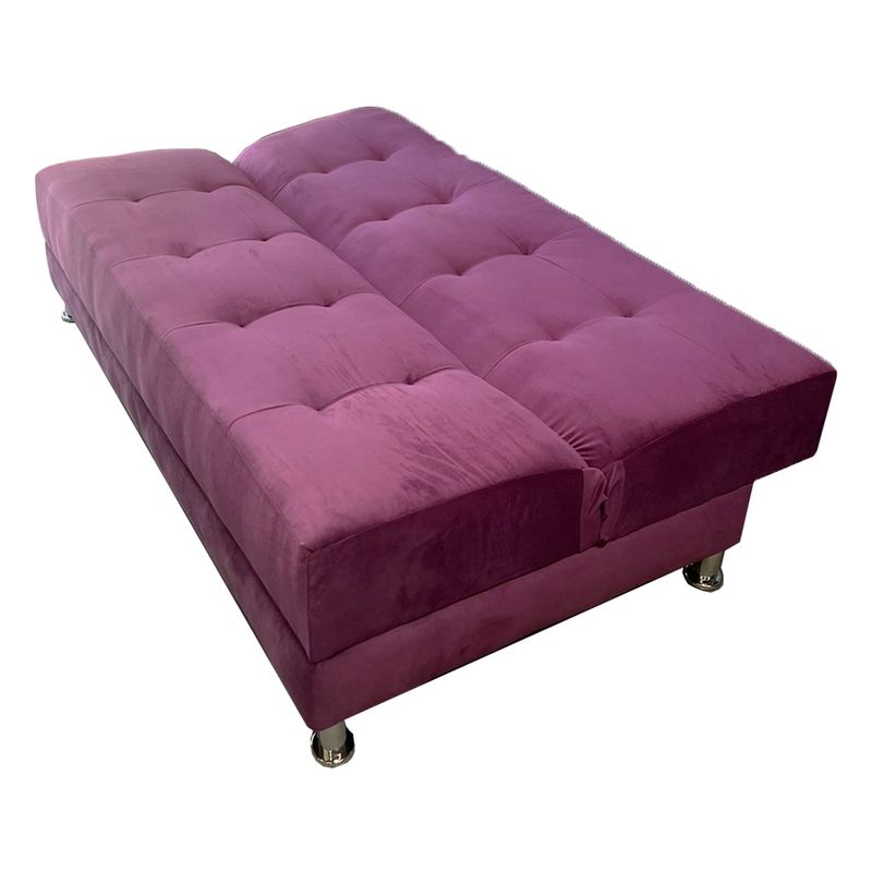 MUEBLES HVM - Futon Cama Patagonia 15P Morado Felpa