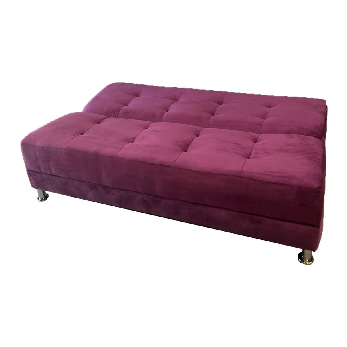 MUEBLES HVM - Futon Cama Patagonia 15P Morado Felpa