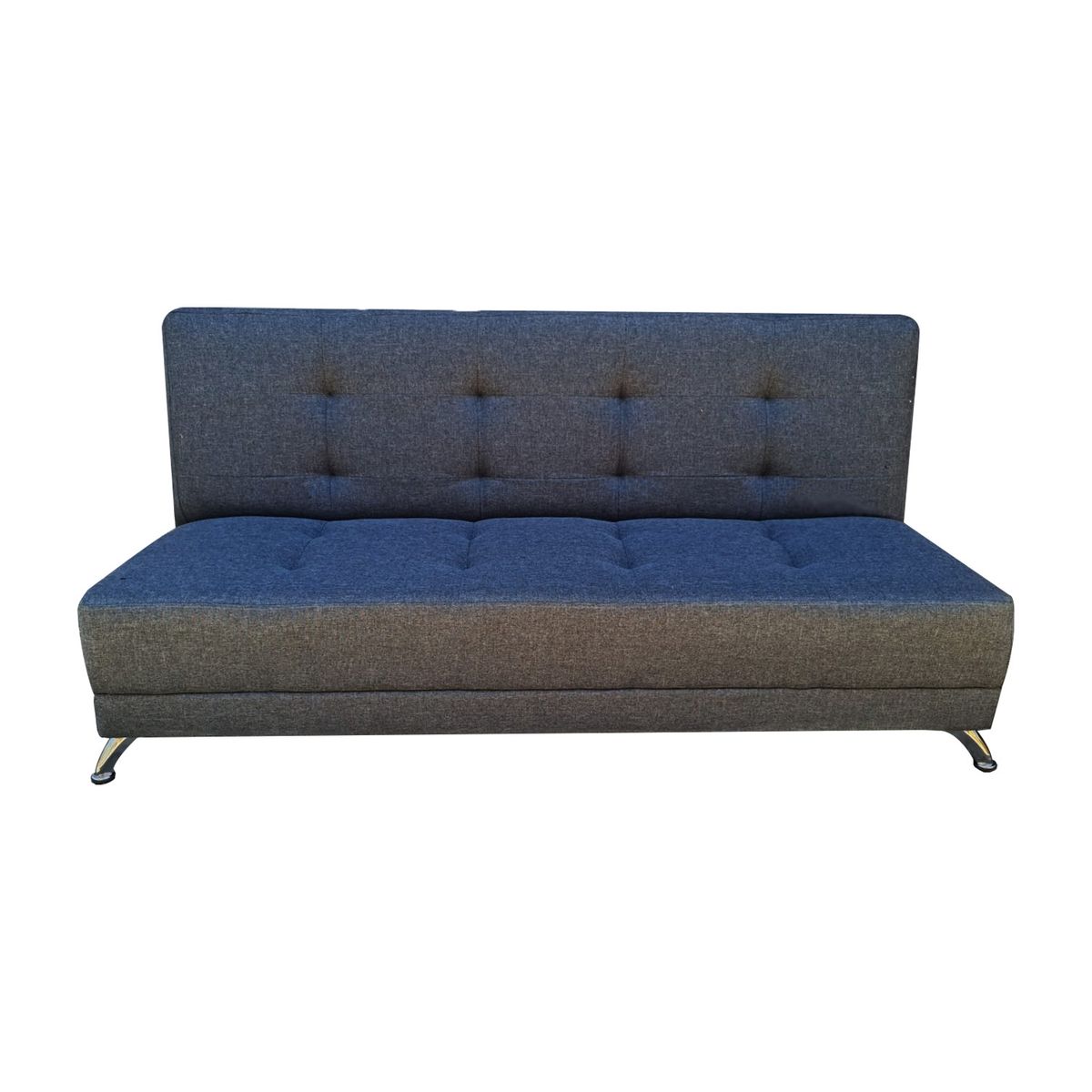 MUEBLES HVM - Futon Cama Patagonia 15P Gris Lino Oscuro Pmetal