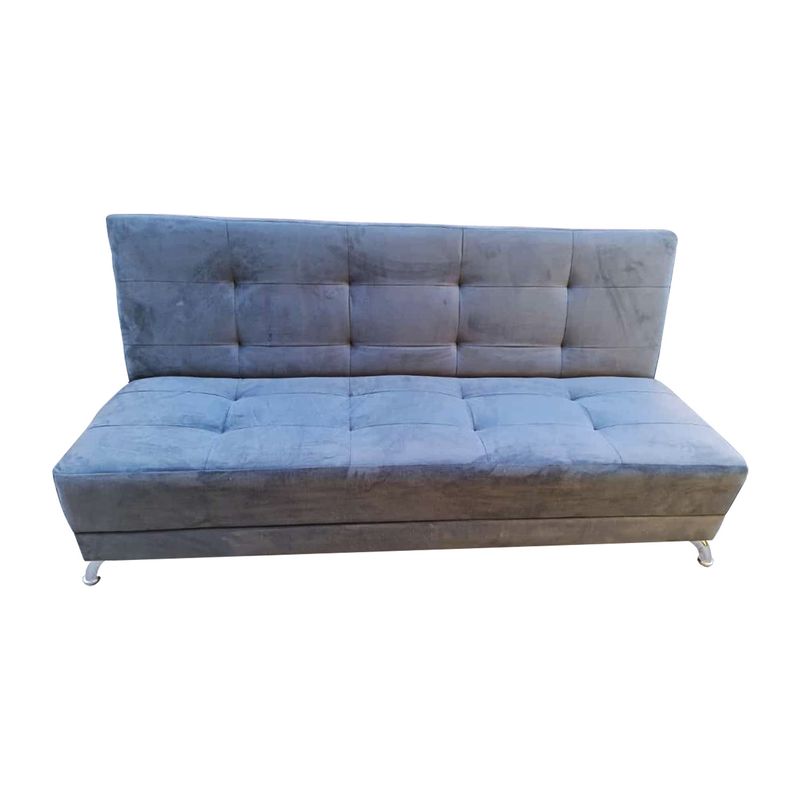 MUEBLES HVM - Futon Cama Patagonia 15P Gris Felpa Pmetal