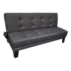 MUEBLES HVM - Futon Cama Patagonia 15P Gris Lino Pmadera