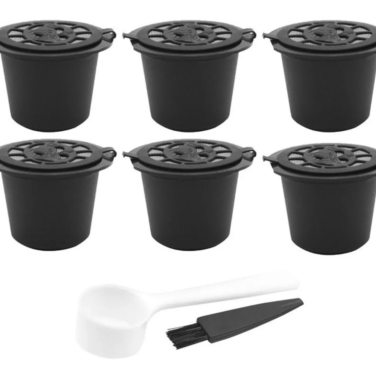KUANGYE - Pack 6 Cápsulas Café Reutilizables Para Cafetera Nespresso