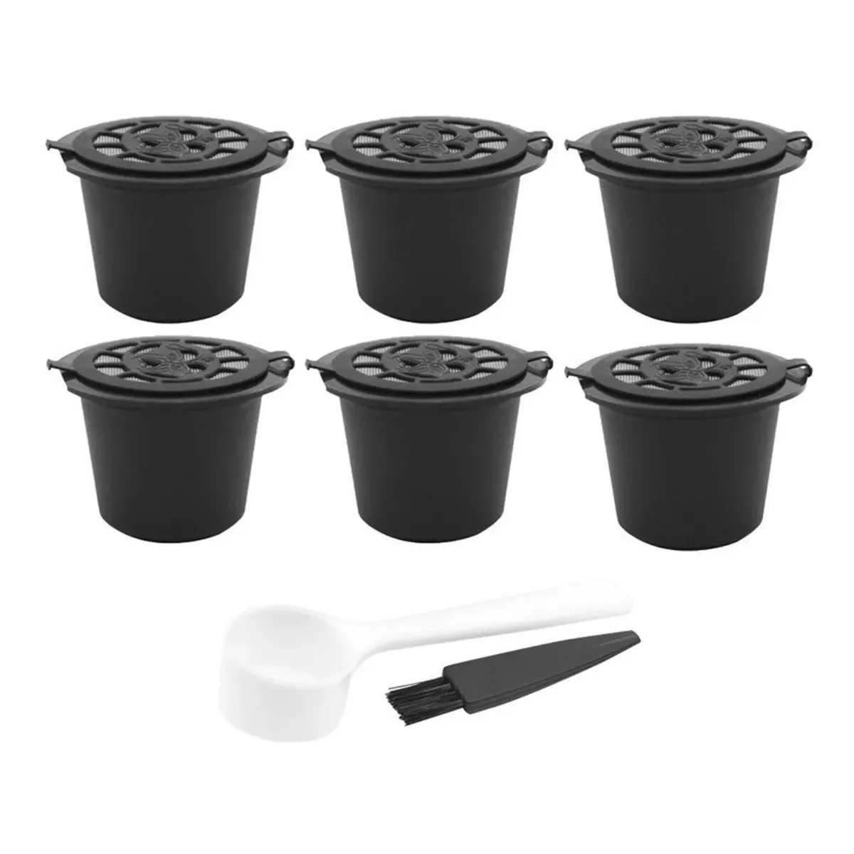 KUANGYE - Pack 6 Cápsulas Café Reutilizables Para Cafetera Nespresso