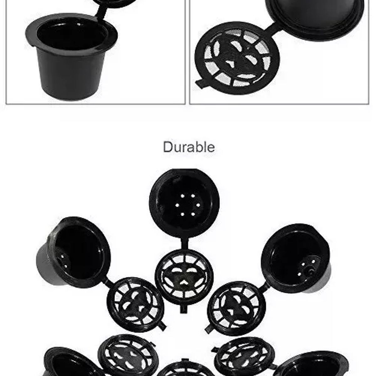 KUANGYE - Pack 6 Cápsulas Café Reutilizables Para Cafetera Nespresso