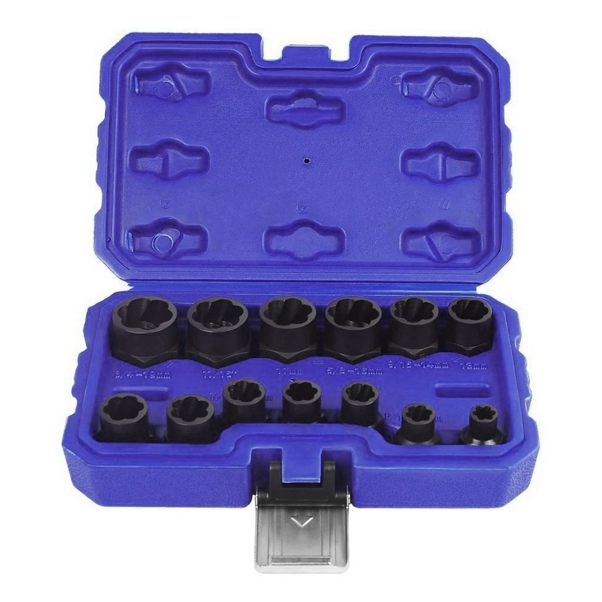 GENERICO - Set Dados Extractores Pernos Y Tuercas 13 Pcs 1/4  A 19mm