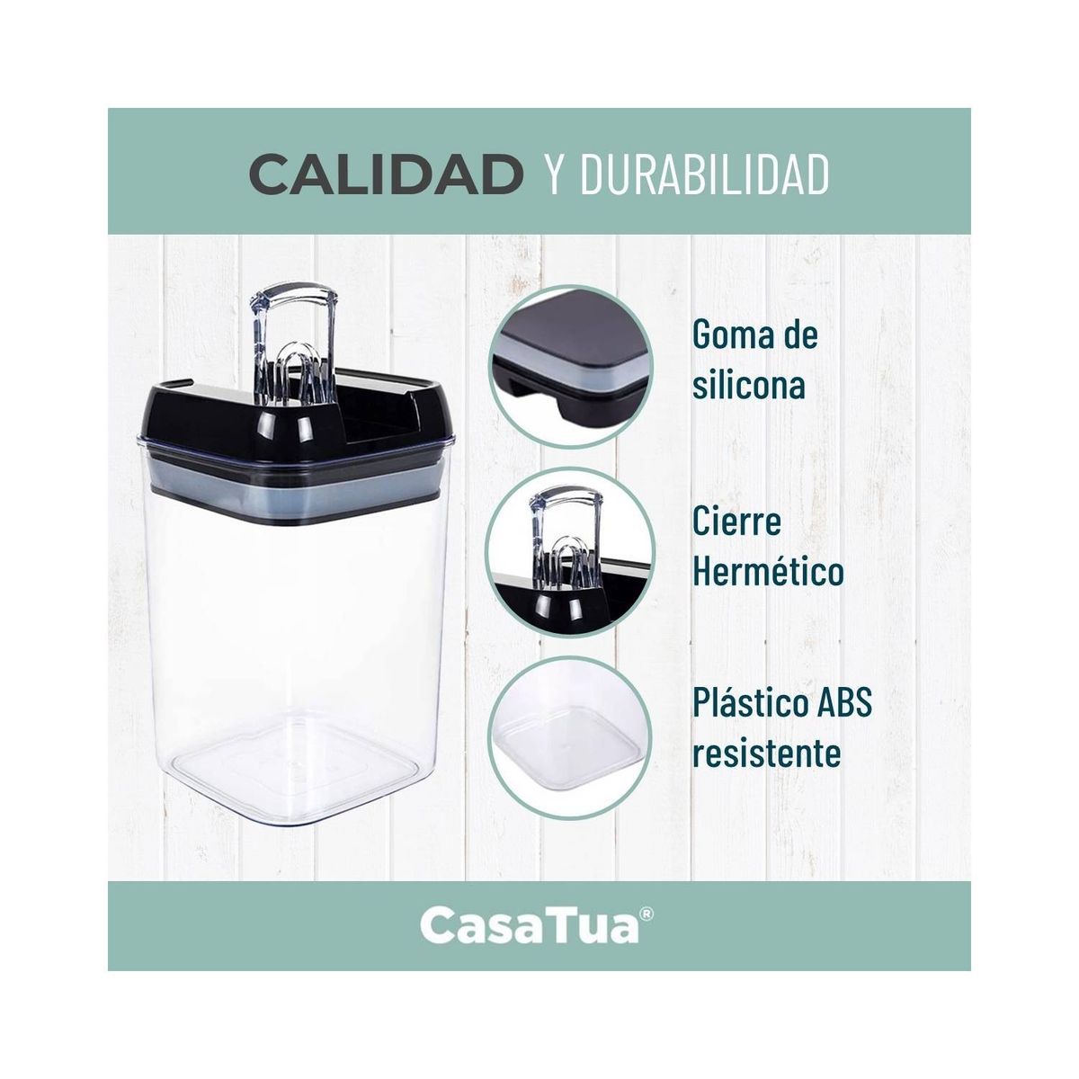 U BUY - Contenedores Alimento Hermeticos Set 5 Apilable Cierre Facil