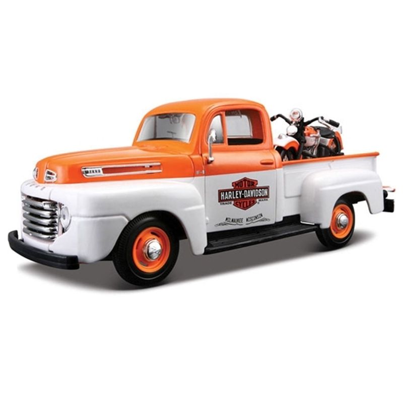MAISTO - MAISTO 32171 1-24 FORD 1948 PICK UP WITH HARLEY MOTORCYCLES